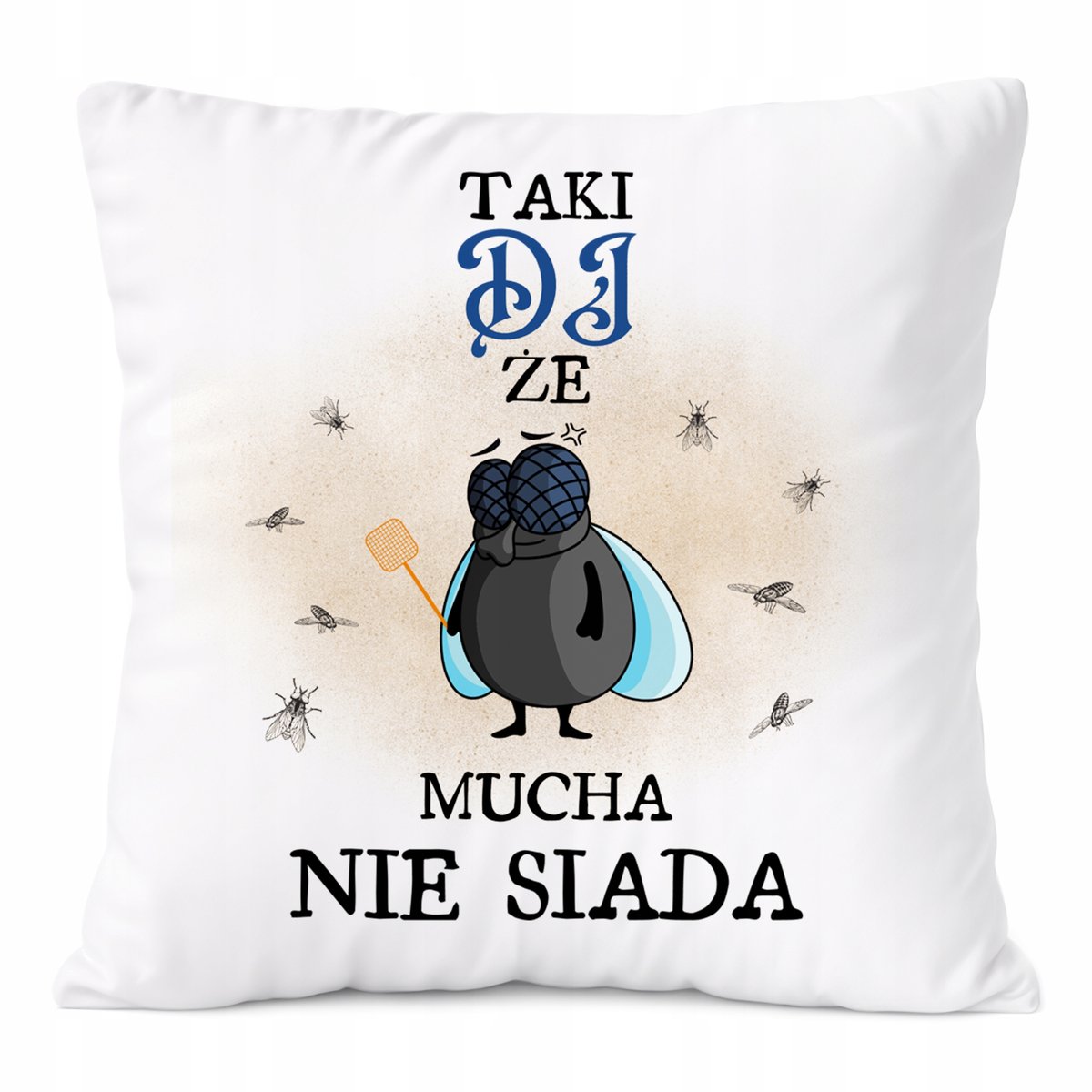 Poduszka Dla Dja na Prezent z Nadrukiem ze Zdjęciem Biała PoliDraw