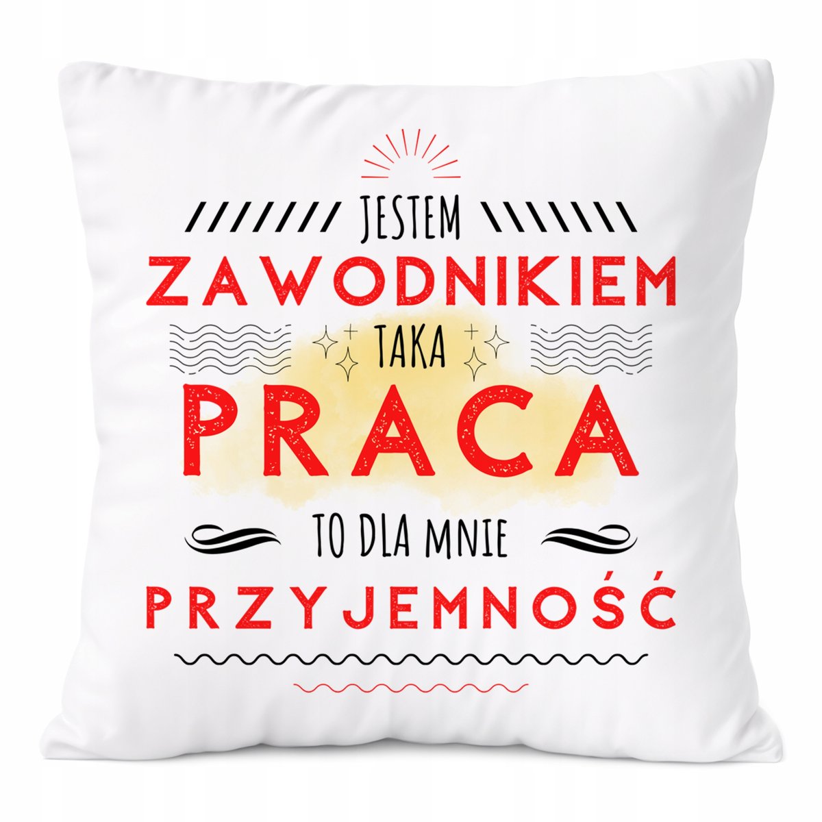 Poduszka Dla Zawodnika na Prezent z Nadrukiem ze Zdjęciem Biała PoliDraw