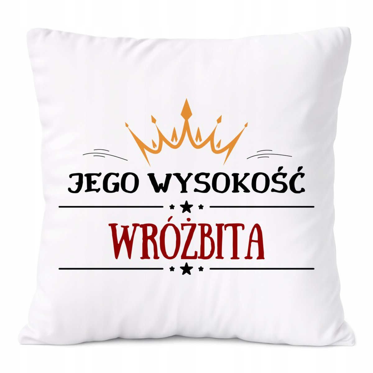 Poduszka Dla Wróżbity na Prezent z Nadrukiem ze Zdjęciem Biała PoliDraw