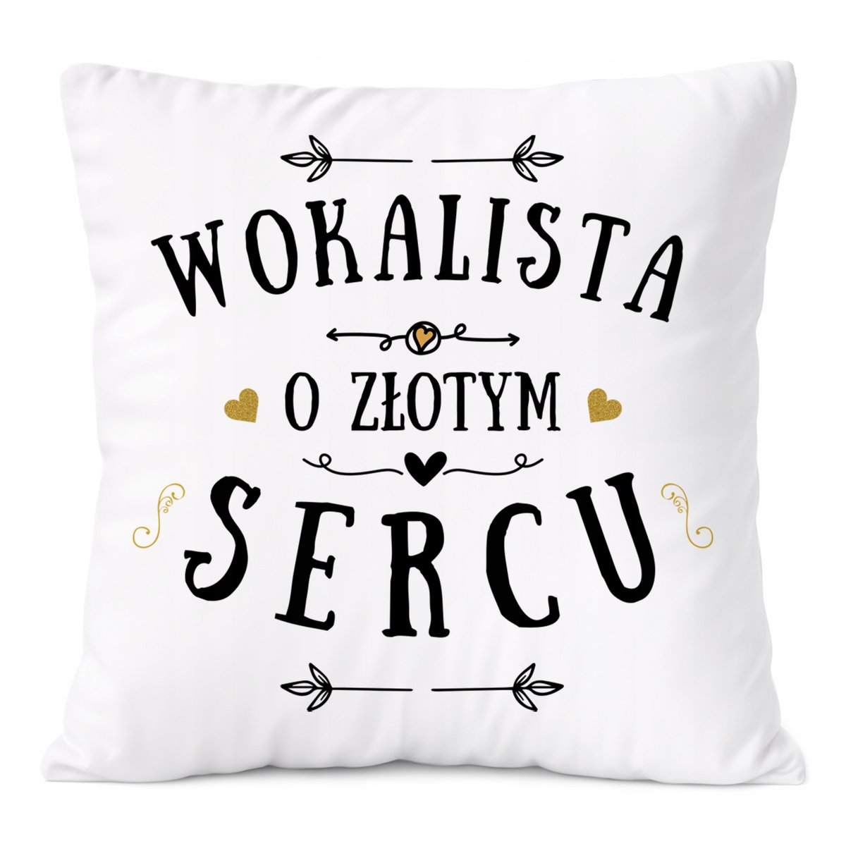 Poduszka Dla Wokalisty na Prezent z Nadrukiem ze Zdjęciem Biała PoliDraw