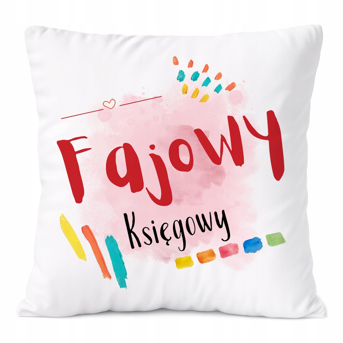 Poduszka Dla Księgowego na Prezent z Nadrukiem ze Zdjęciem Biała PoliDraw
