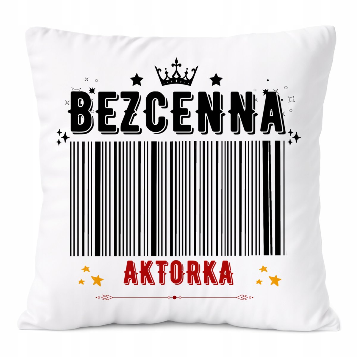 Poduszka Dla Aktorki na Prezent z Nadrukiem ze Zdjęciem Biała PoliDraw