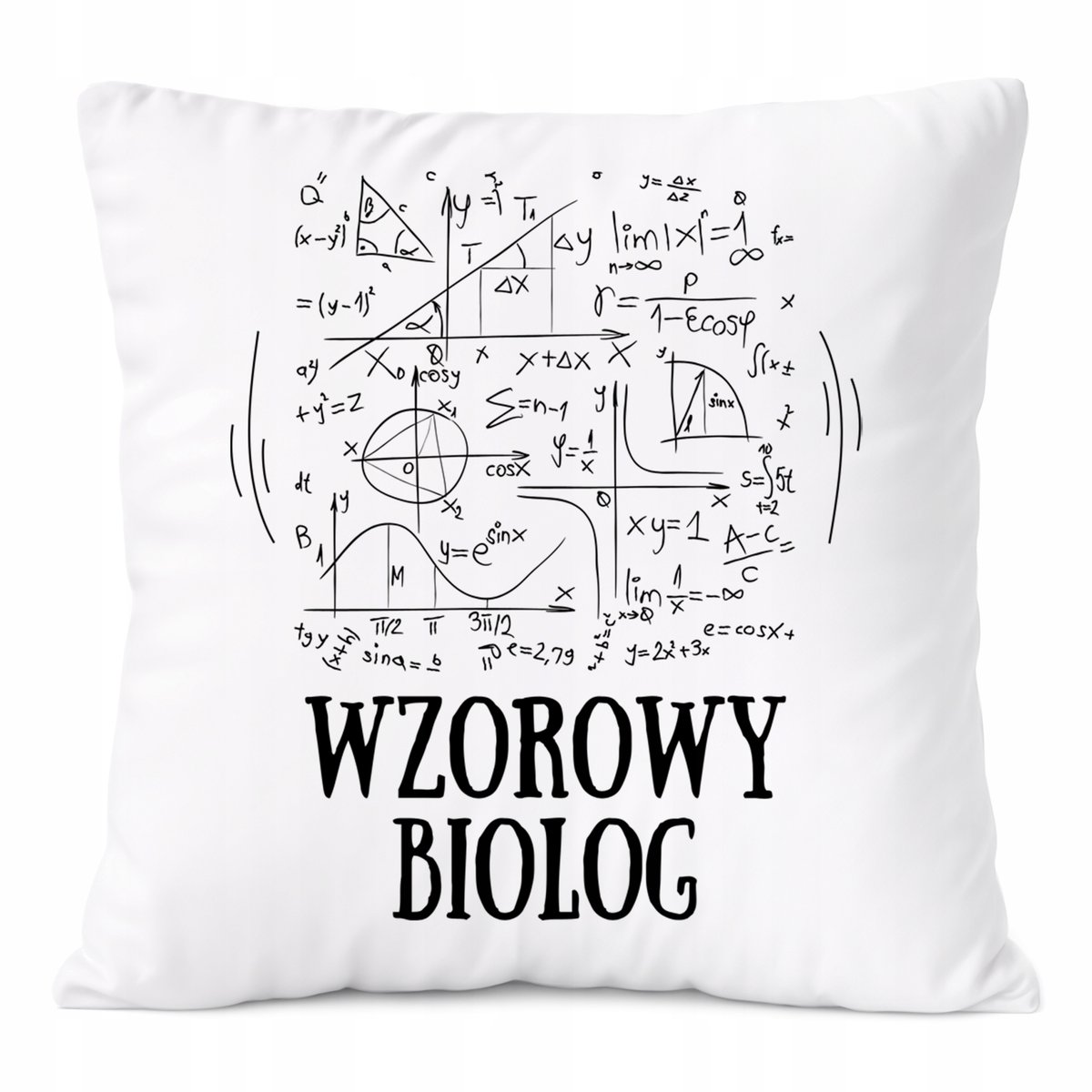 Poduszka Dla Biologa na Prezent z Nadrukiem ze Zdjęciem Biała PoliDraw