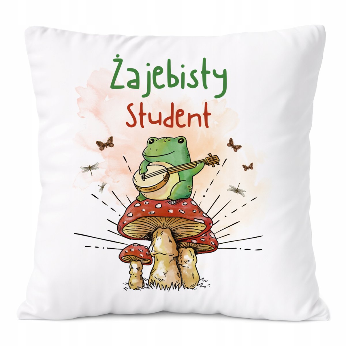 Poduszka Dla Studenta na Prezent z Nadrukiem ze Zdjęciem Biała PoliDraw