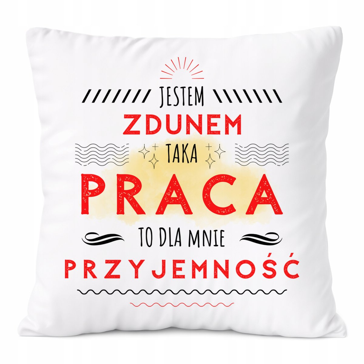 Poduszka Dla Zduna na Prezent z Nadrukiem ze Zdjęciem Biała PoliDraw