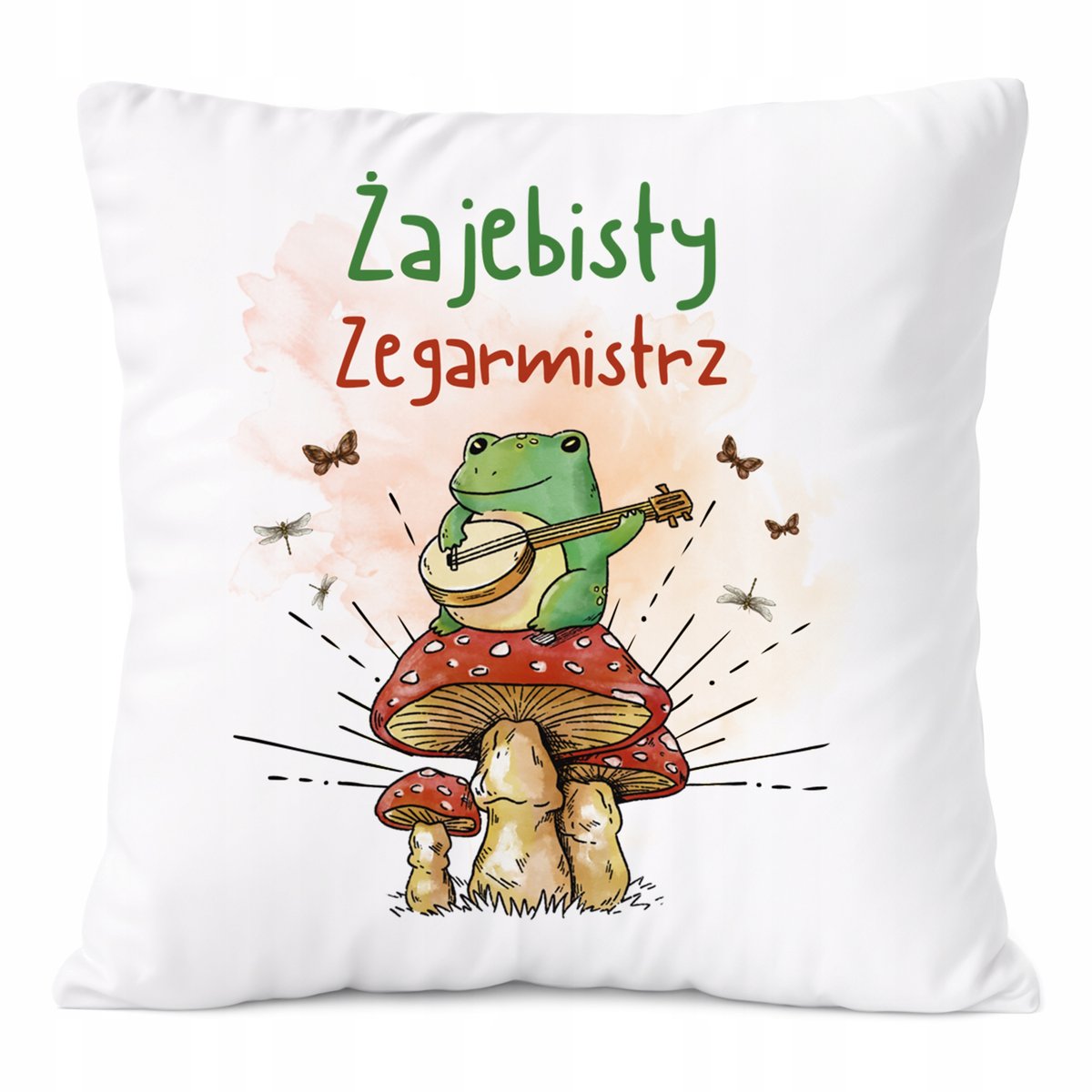 Poduszka Dla Zegarmistrza na Prezent z Nadrukiem ze Zdjęciem Biała PoliDraw