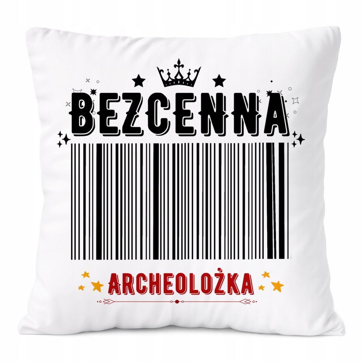 Poduszka Dla Archeolożki na Prezent z Nadrukiem ze Zdjęciem Biała PoliDraw