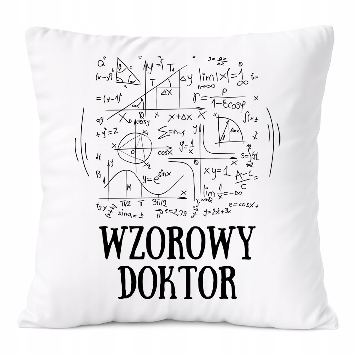 Poduszka Dla Doktora na Prezent z Nadrukiem ze Zdjęciem Biała PoliDraw