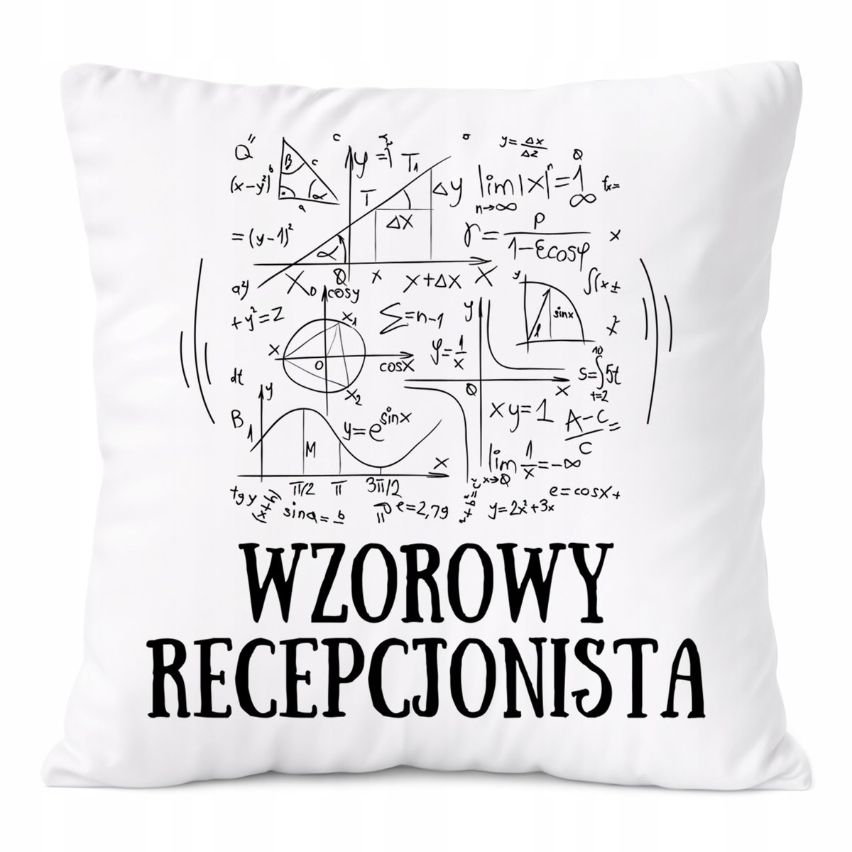 Poduszka Dla Recepcjonisty na Prezent z Nadrukiem ze Zdjęciem Biała