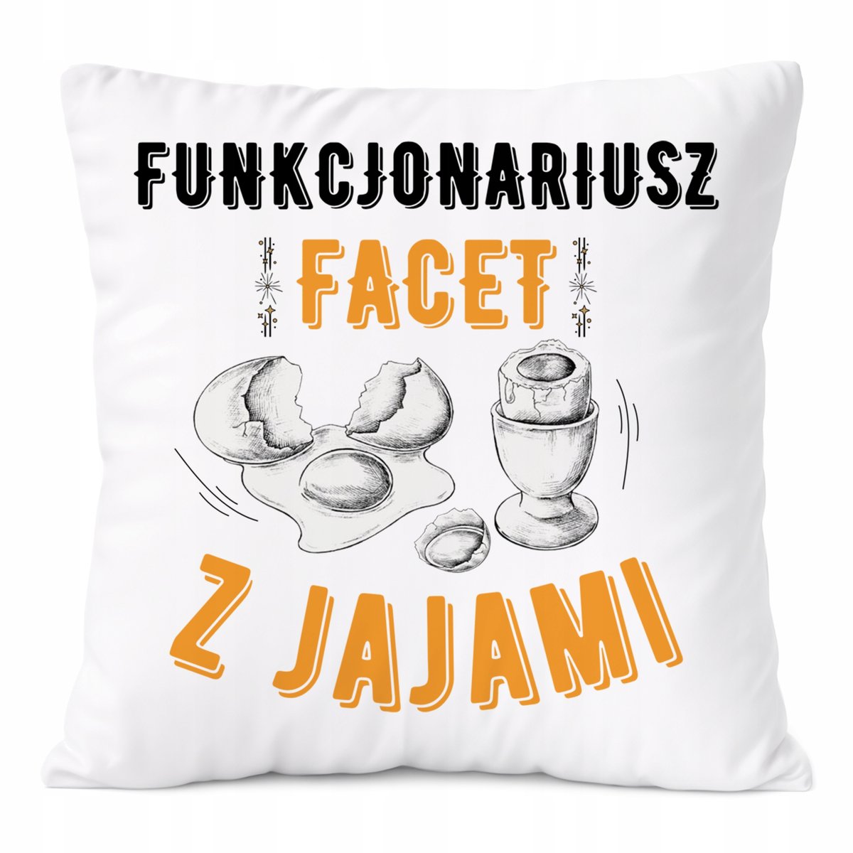 Poduszka Dla Funkcjonariusza na Prezent z Nadrukiem ze Zdjęciem Biała