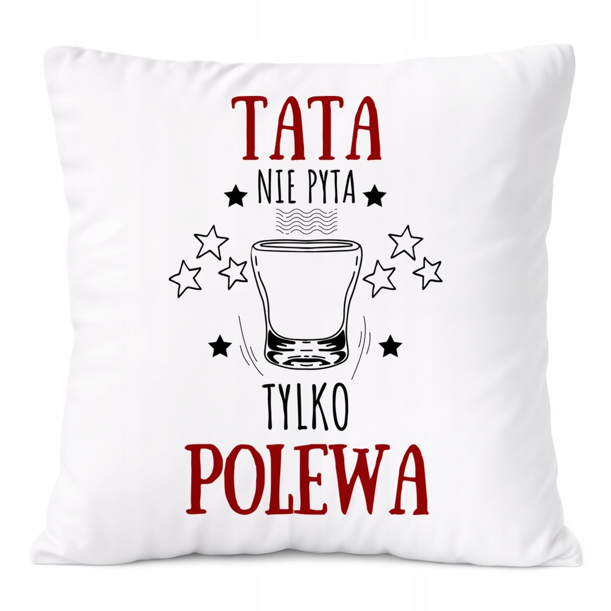 Poduszka Dla Taty na Prezent z Nadrukiem ze Zdjęciem Biała PoliDraw