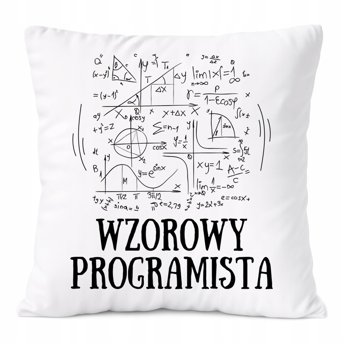 Poduszka Dla Programisty na Prezent z Nadrukiem ze Zdjęciem Biała PoliDraw