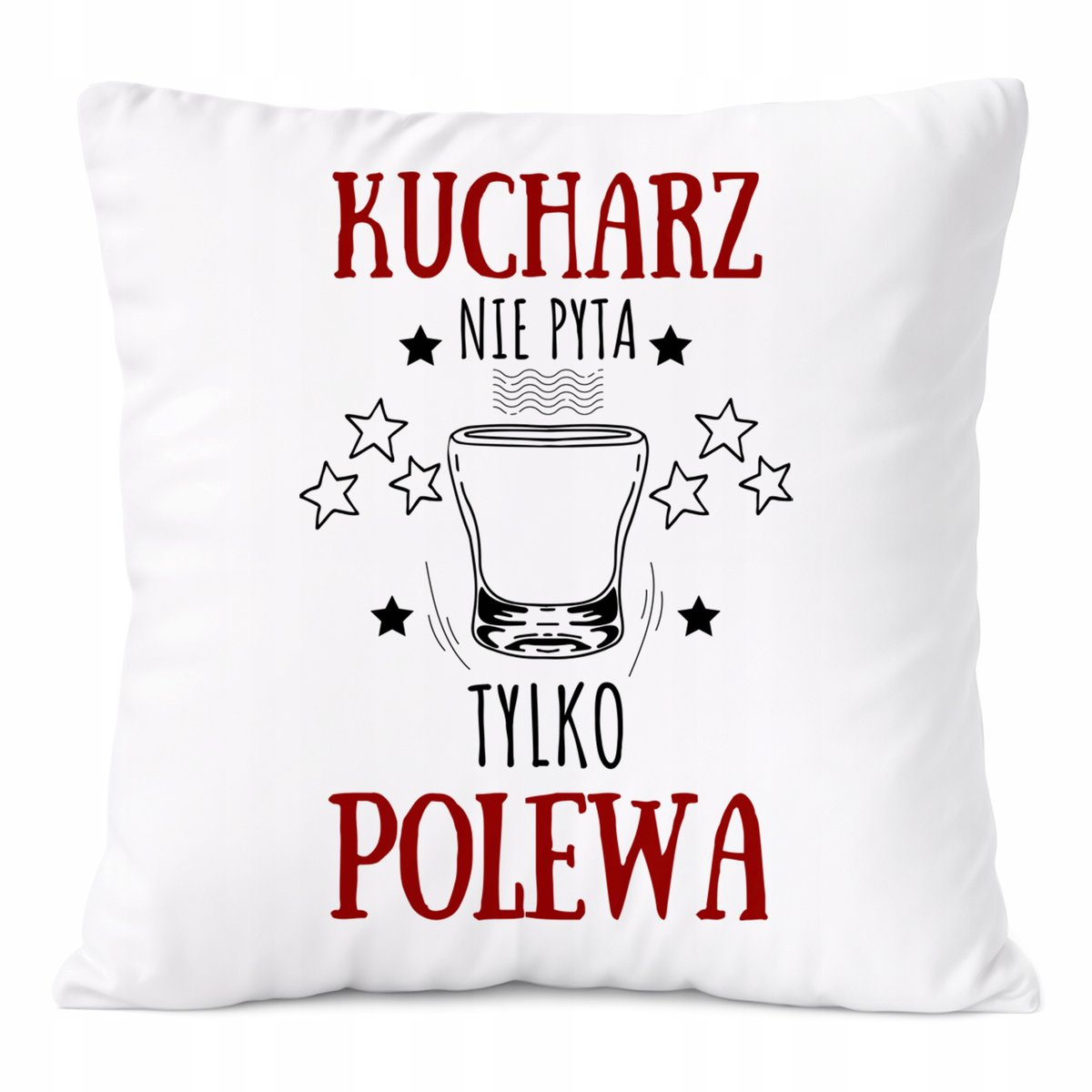 Poduszka Dla Kucharza na Prezent z Nadrukiem ze Zdjęciem Biała PoliDraw