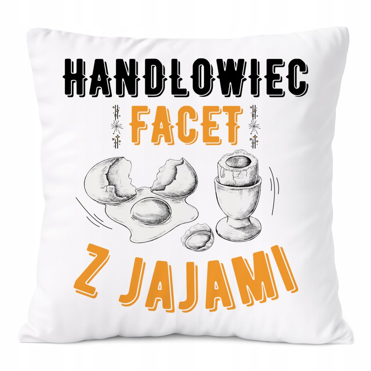 Poduszka Dla Handlowca na Prezent z Nadrukiem ze Zdjęciem Biała PoliDraw