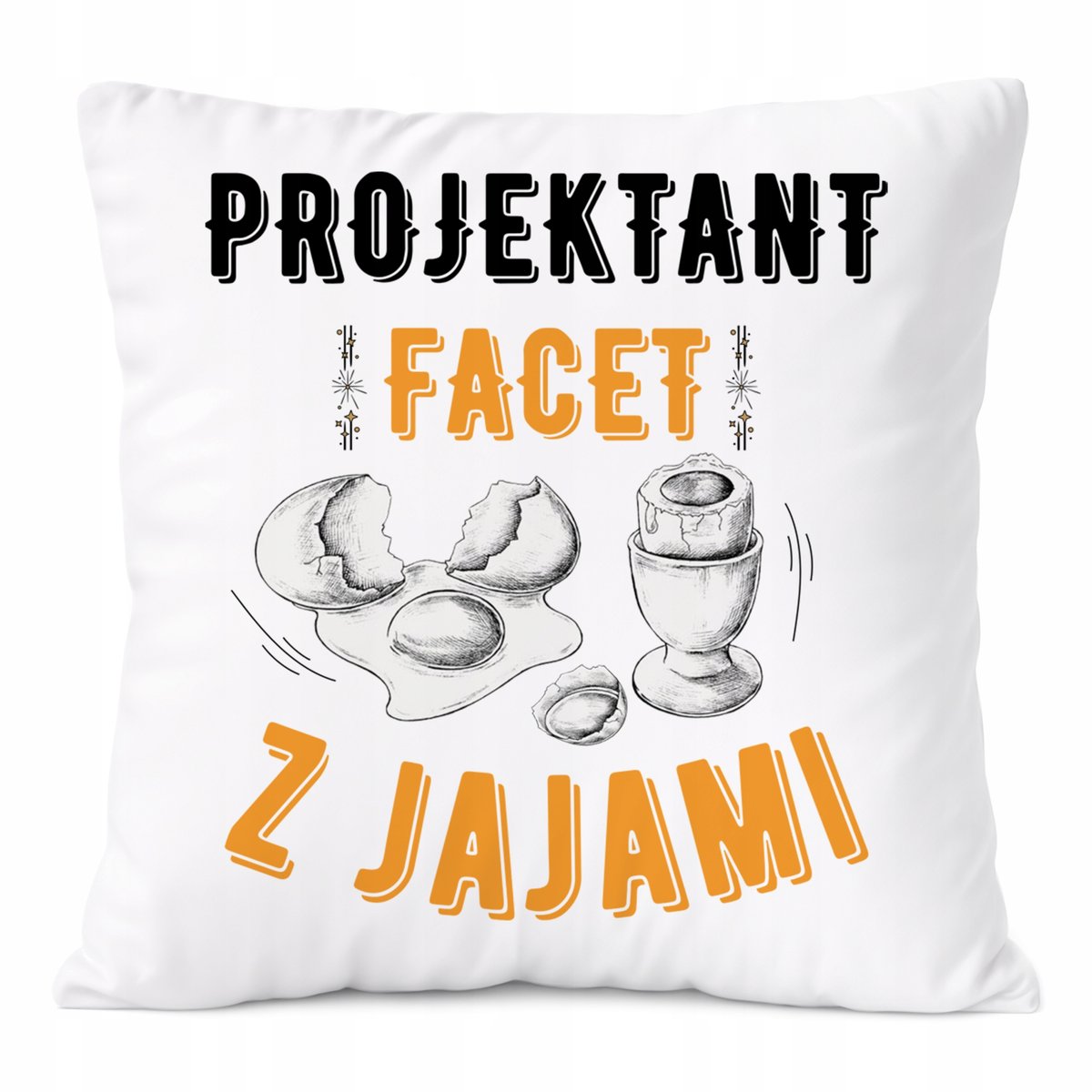 Poduszka Dla Projektanta na Prezent z Nadrukiem ze Zdjęciem Biała PoliDraw