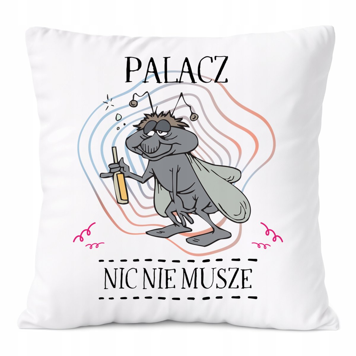 Poduszka Dla Palacza na Prezent z Nadrukiem ze Zdjęciem Biała PoliDraw
