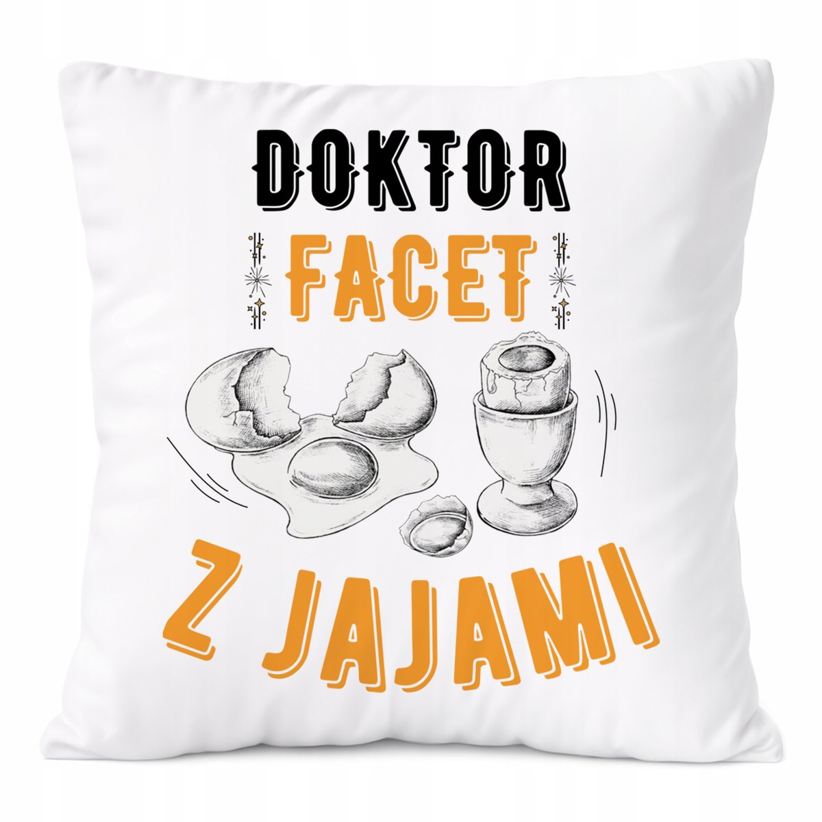 Poduszka Dla Doktora na Prezent z Nadrukiem ze Zdjęciem Biała PoliDraw