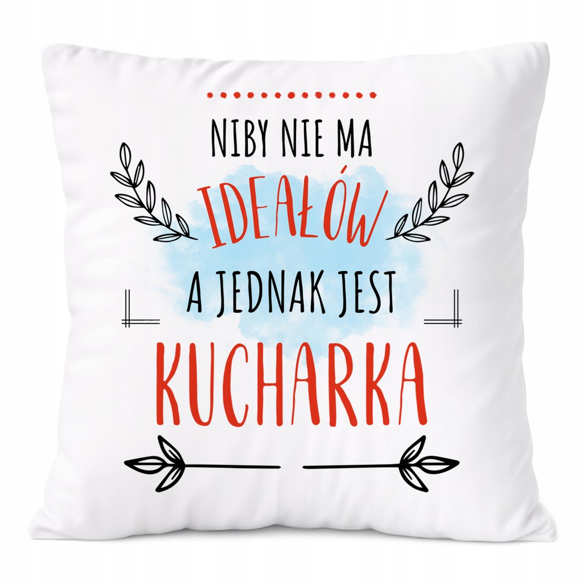Poduszka Dla Kucharki na Prezent z Nadrukiem ze Zdjęciem Biała PoliDraw