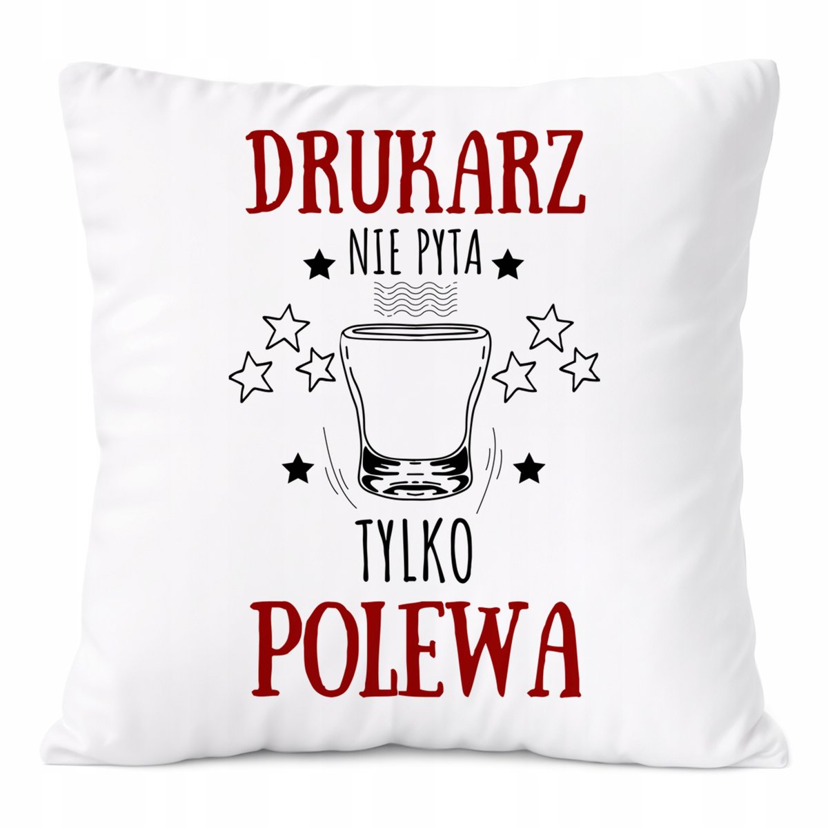 Poduszka Dla Drukarza na Prezent z Nadrukiem ze Zdjęciem Biała PoliDraw
