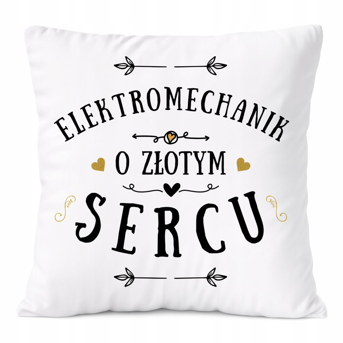 Poduszka Dla Elektromechanika na Prezent z Nadrukiem ze Zdjęciem Biała