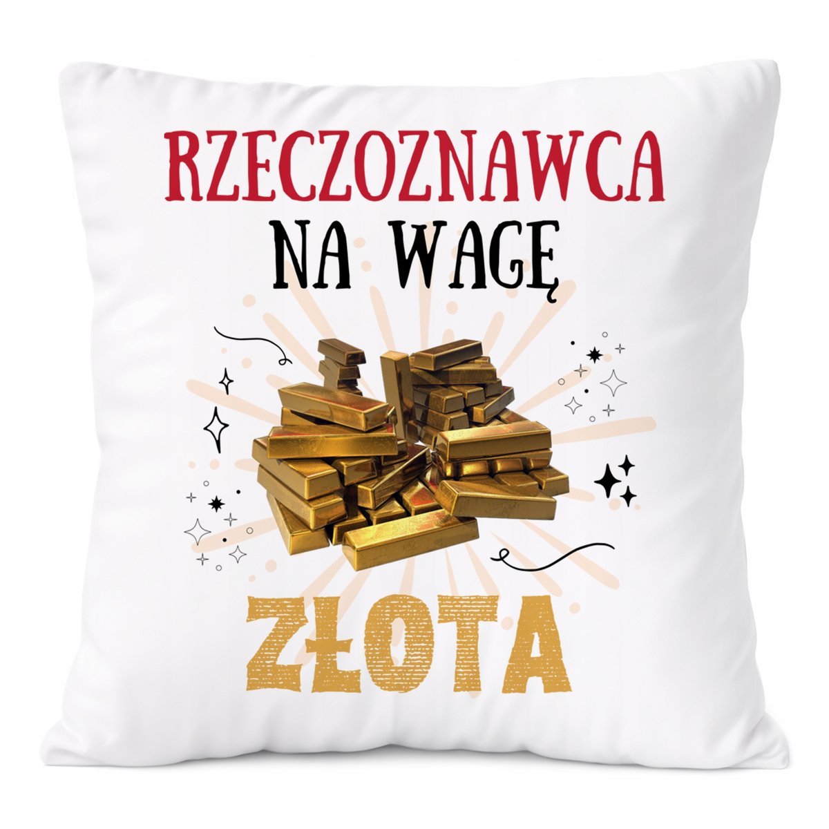Poduszka Dla Rzeczoznawcy na Prezent z Nadrukiem ze Zdjęciem Biała PoliDraw