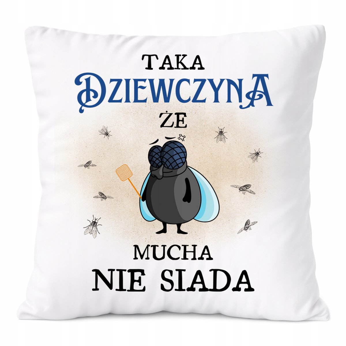 Poduszka Dla Dziewczyny na Prezent z Nadrukiem ze Zdjęciem Biała PoliDraw