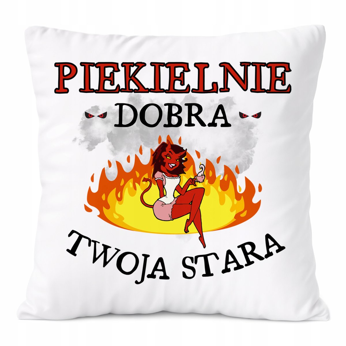 Poduszka Twoja Stara na Prezent z Nadrukiem ze Zdjęciem Biała PoliDraw