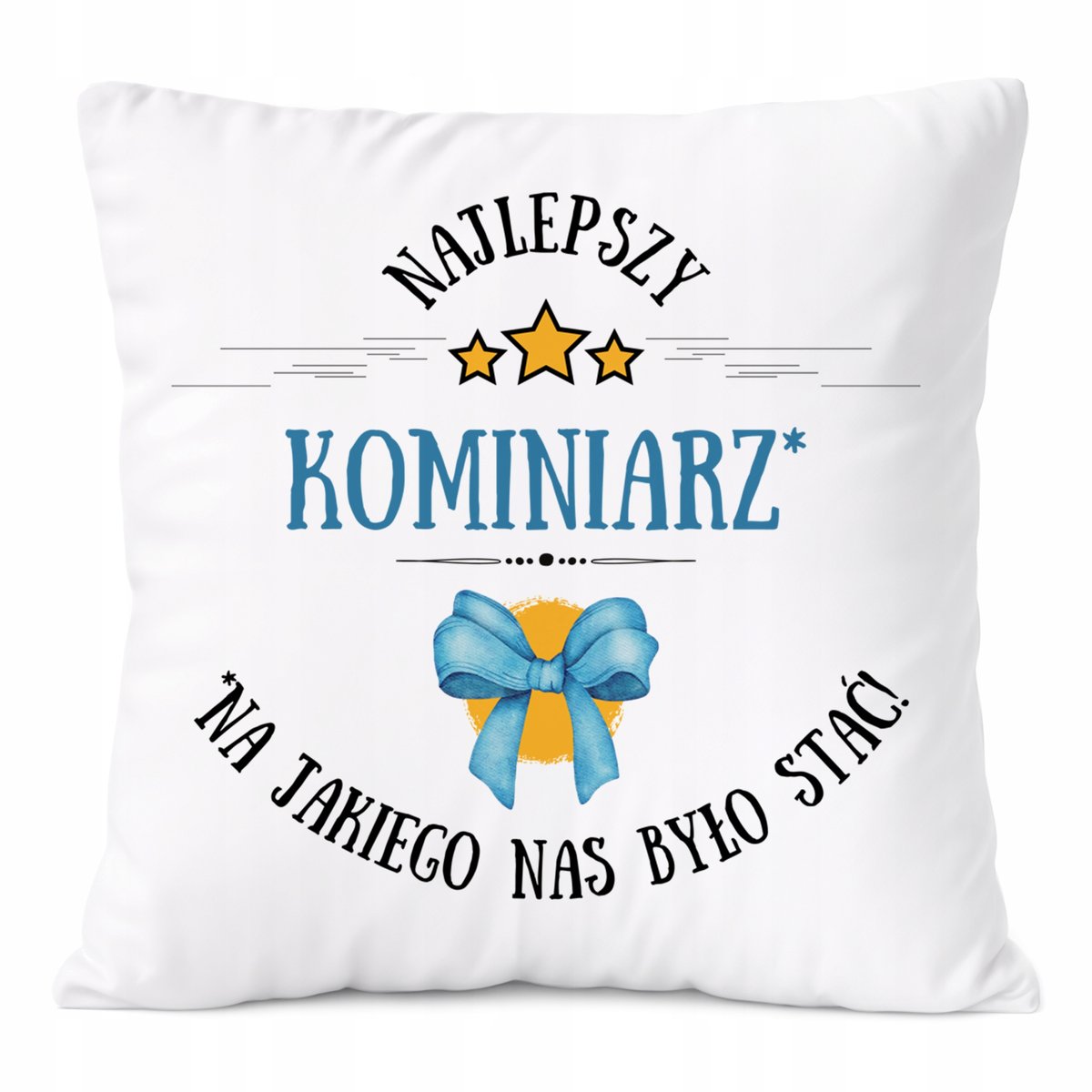 Poduszka Dla Kominiarza na Prezent z Nadrukiem ze Zdjęciem Biała PoliDraw