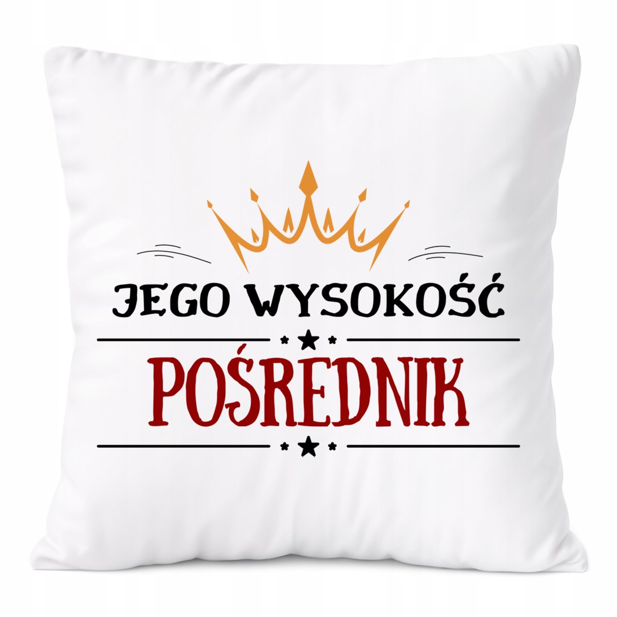 Poduszka Dla Pośrednika na Prezent z Nadrukiem ze Zdjęciem Biała PoliDraw