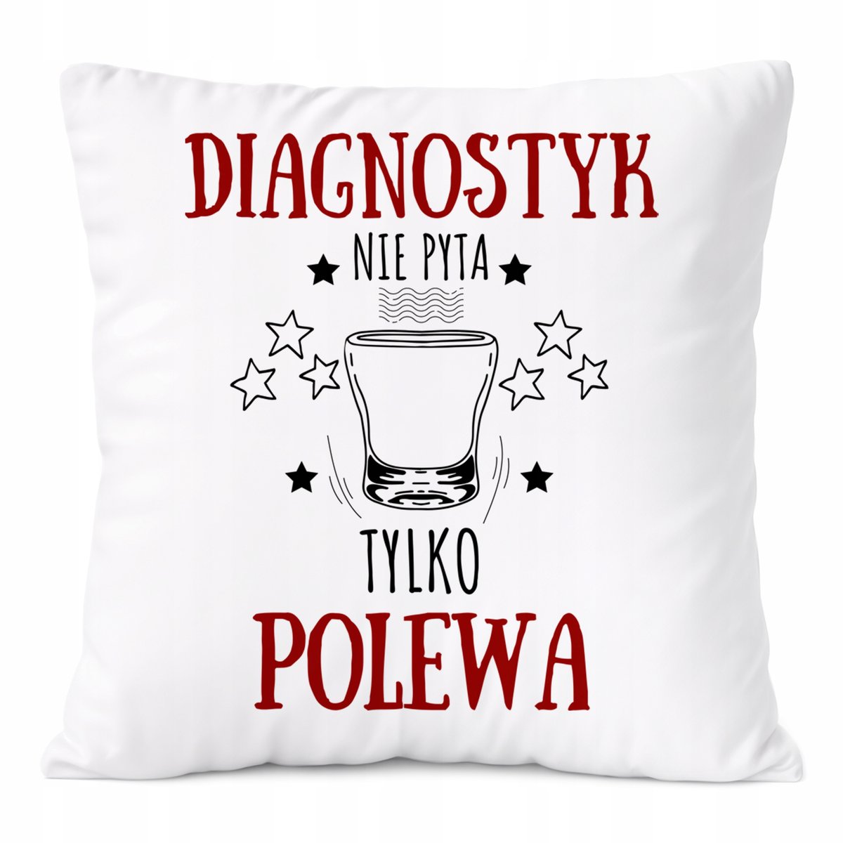 Poduszka Dla Diagnostyka na Prezent z Nadrukiem ze Zdjęciem Biała PoliDraw