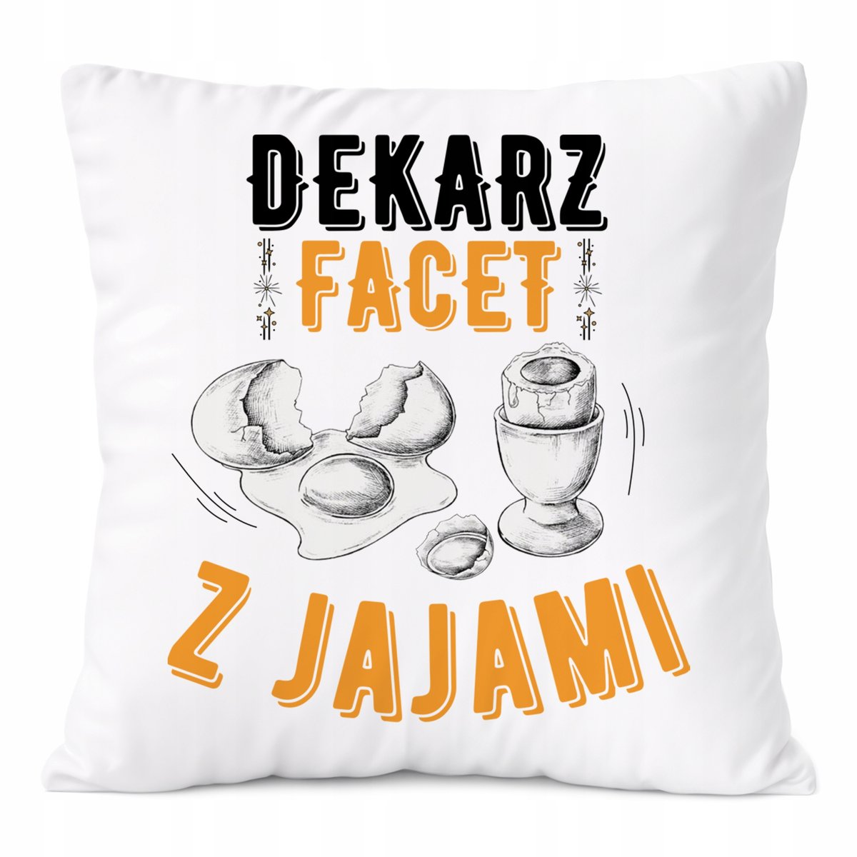 Poduszka Dla Dekarza na Prezent z Nadrukiem ze Zdjęciem Biała PoliDraw