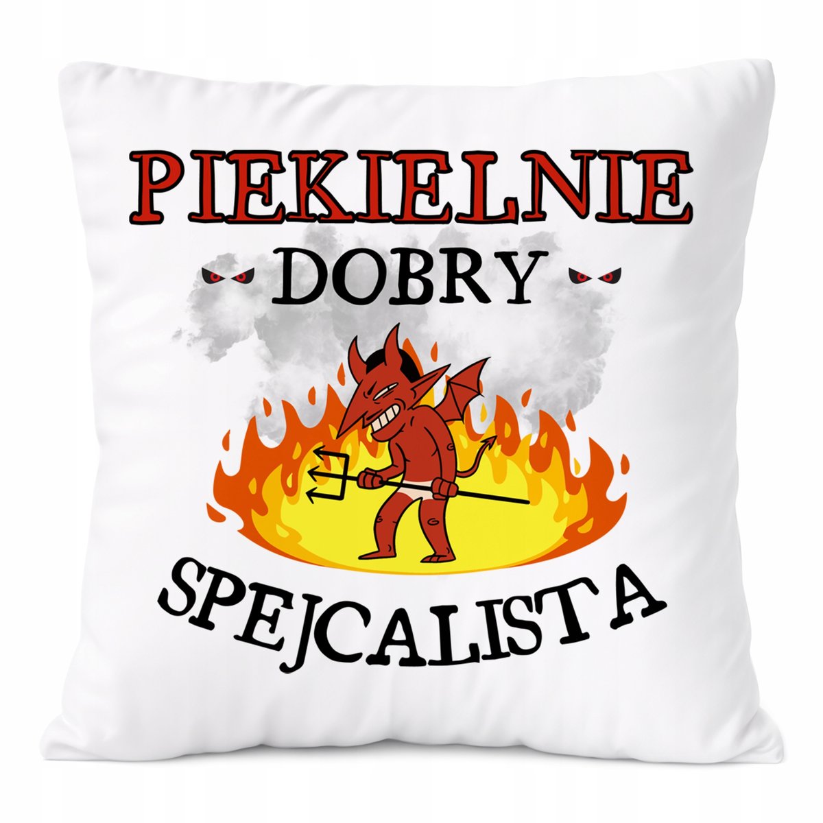 Poduszka Dla Specjalisty na Prezent z Nadrukiem ze Zdjęciem Biała PoliDraw