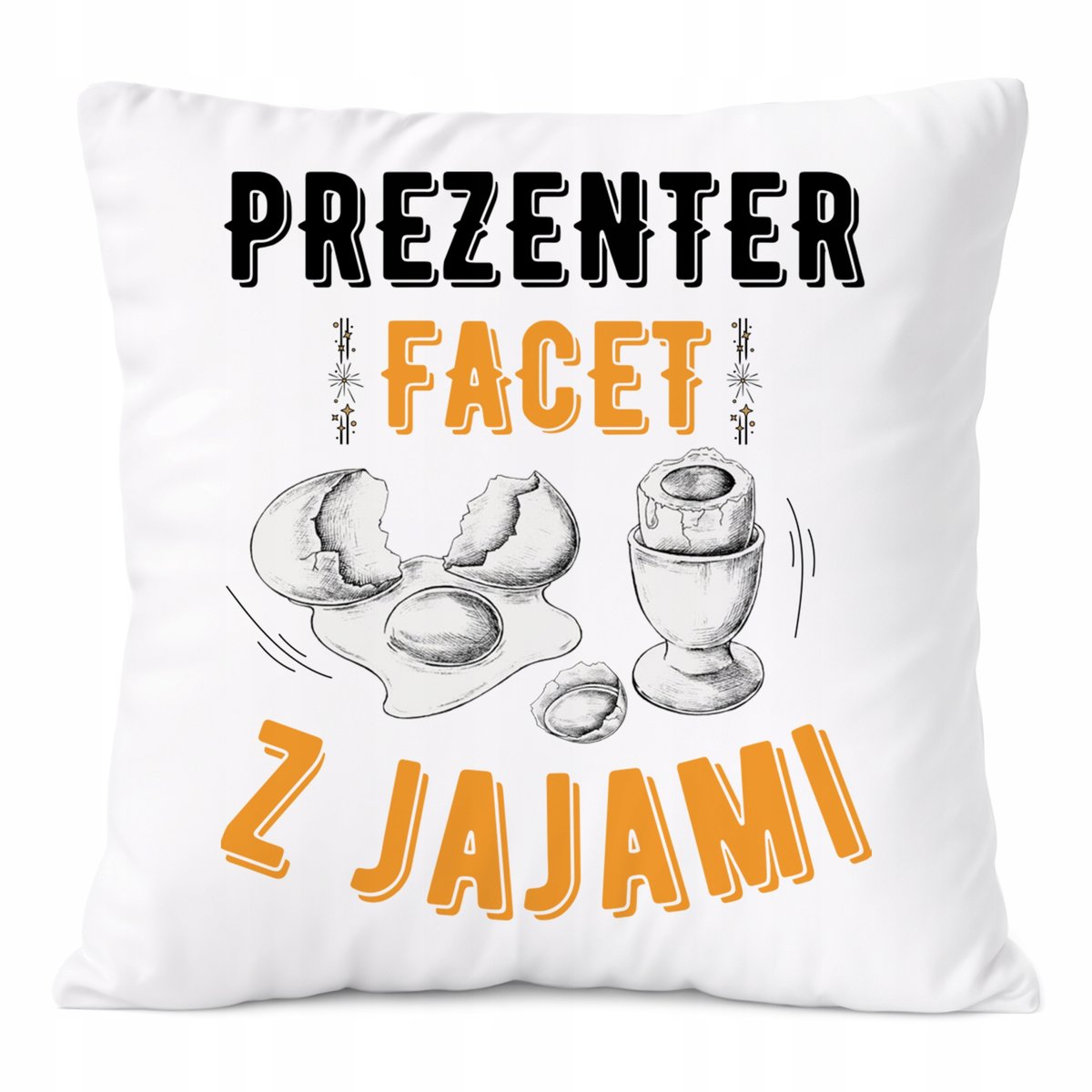 Poduszka Dla Prezentera na Prezent z Nadrukiem ze Zdjęciem Biała PoliDraw