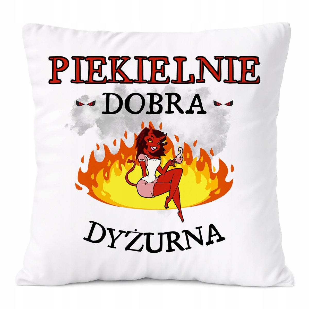 Poduszka Dla Dyżurnej na Prezent z Nadrukiem ze Zdjęciem Biała PoliDraw