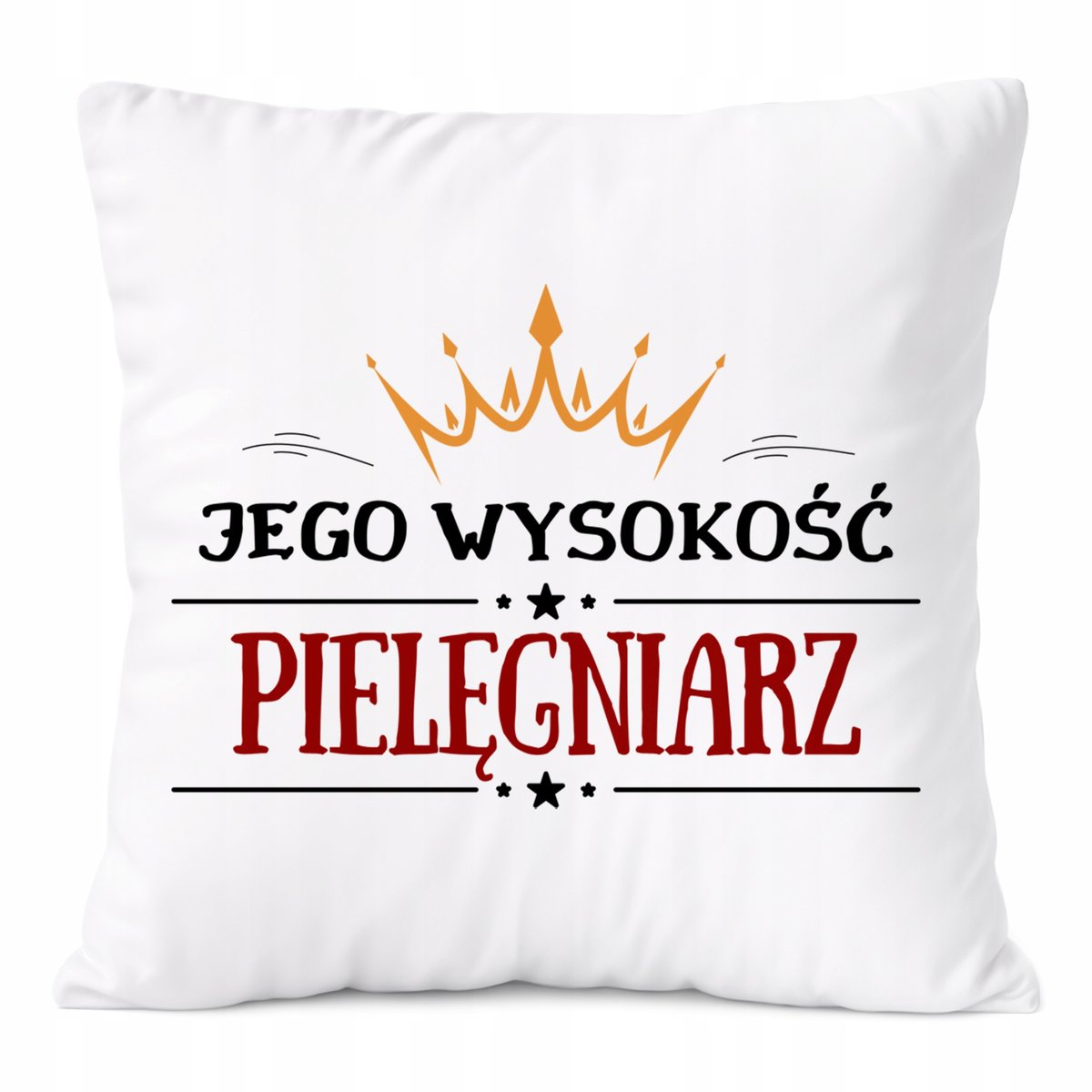 Poduszka Dla Pielęgniarza na Prezent z Nadrukiem ze Zdjęciem Biała PoliDraw