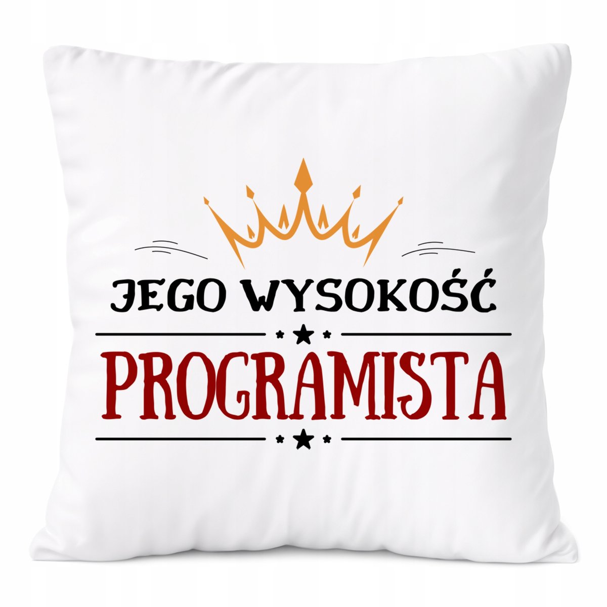 Poduszka Dla Programisty na Prezent z Nadrukiem ze Zdjęciem Biała PoliDraw