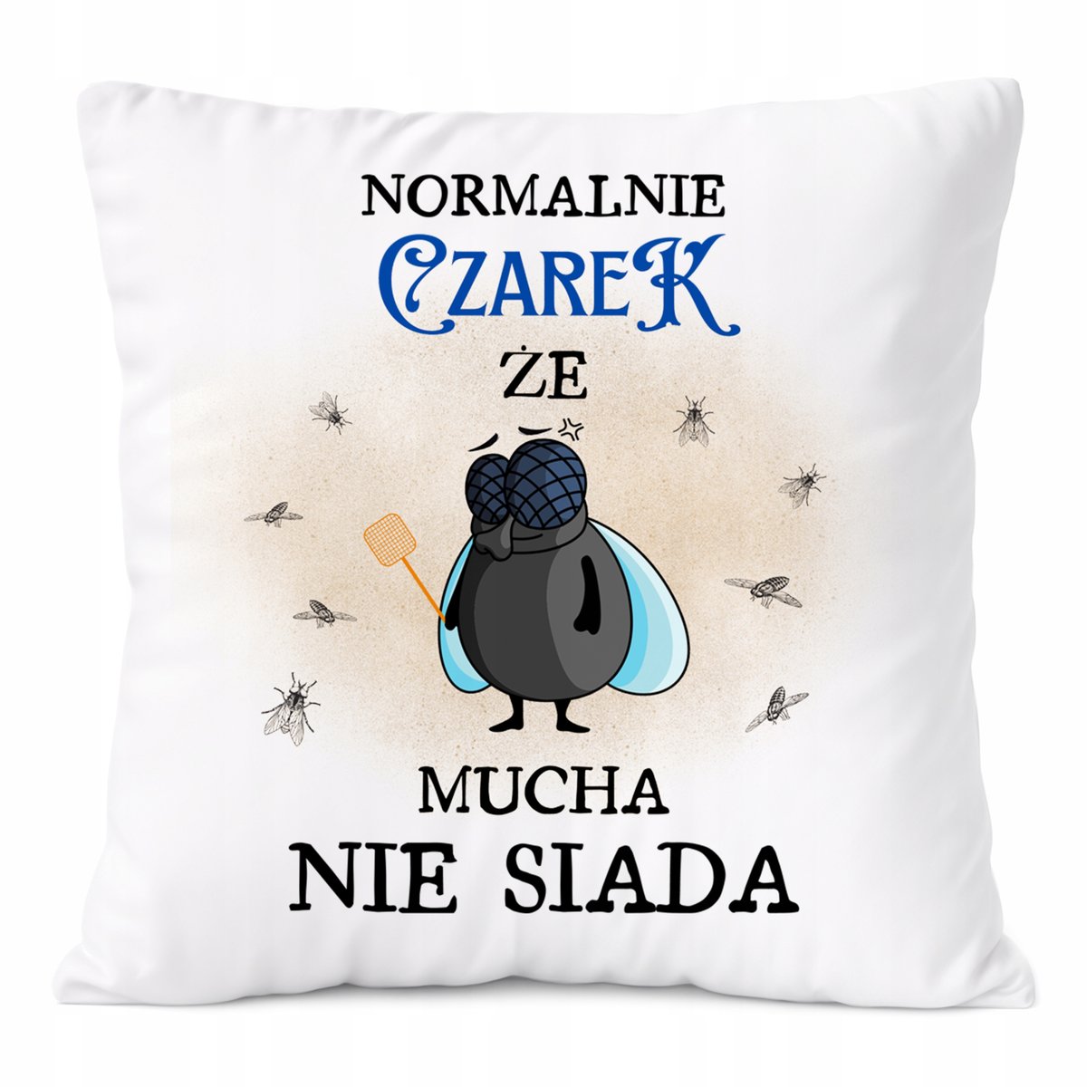 Poduszka Dla Czarka na Prezent z Nadrukiem ze Zdjęciem Biała PoliDraw