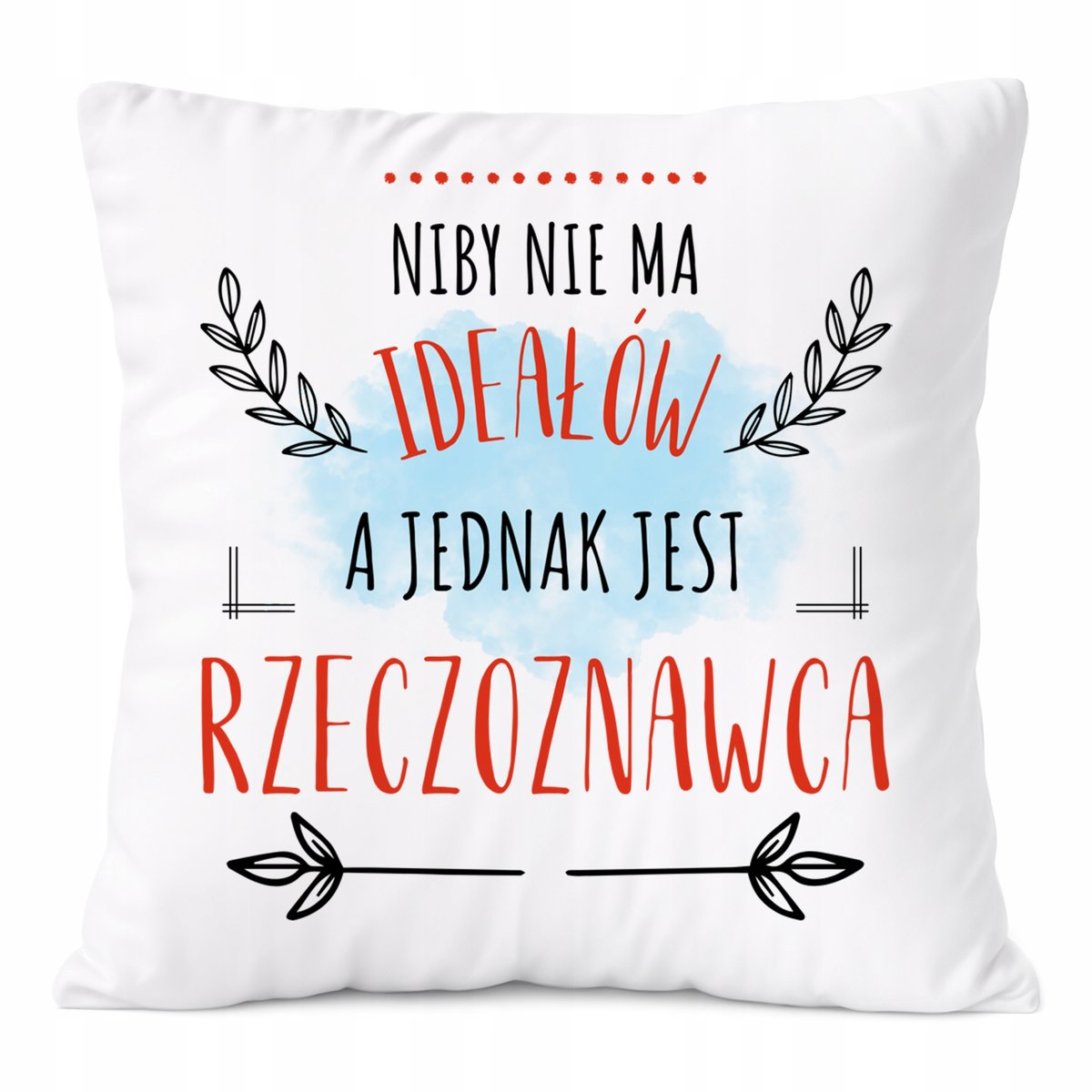 Poduszka Dla Rzeczoznawcy na Prezent z Nadrukiem ze Zdjęciem Biała PoliDraw