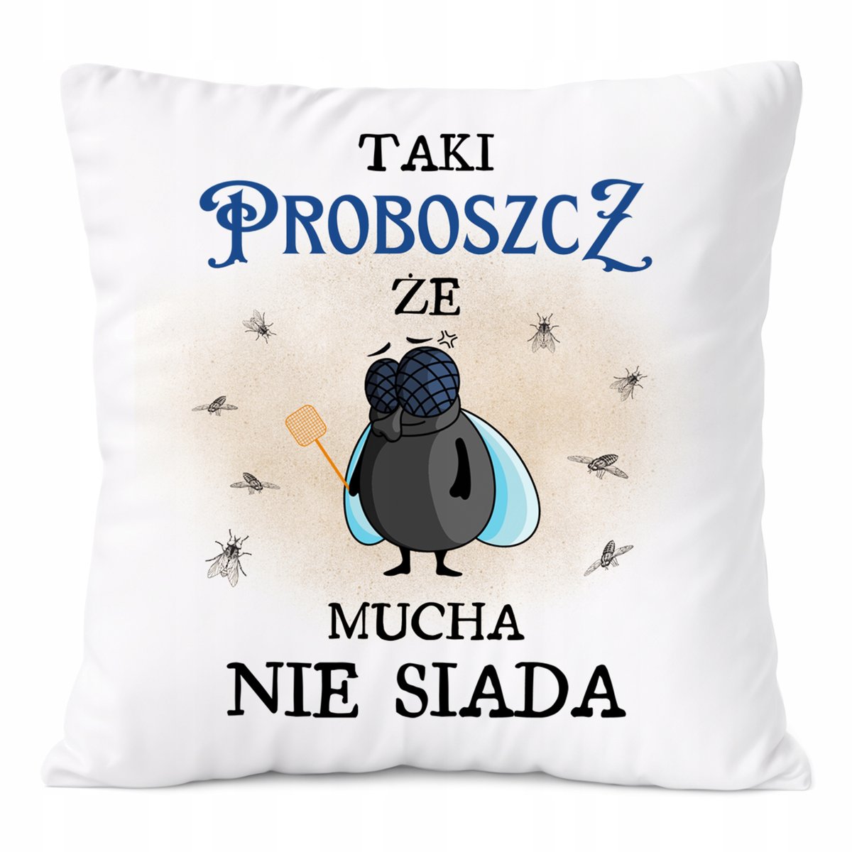 Poduszka Dla Proboszcza na Prezent z Nadrukiem ze Zdjęciem Biała PoliDraw