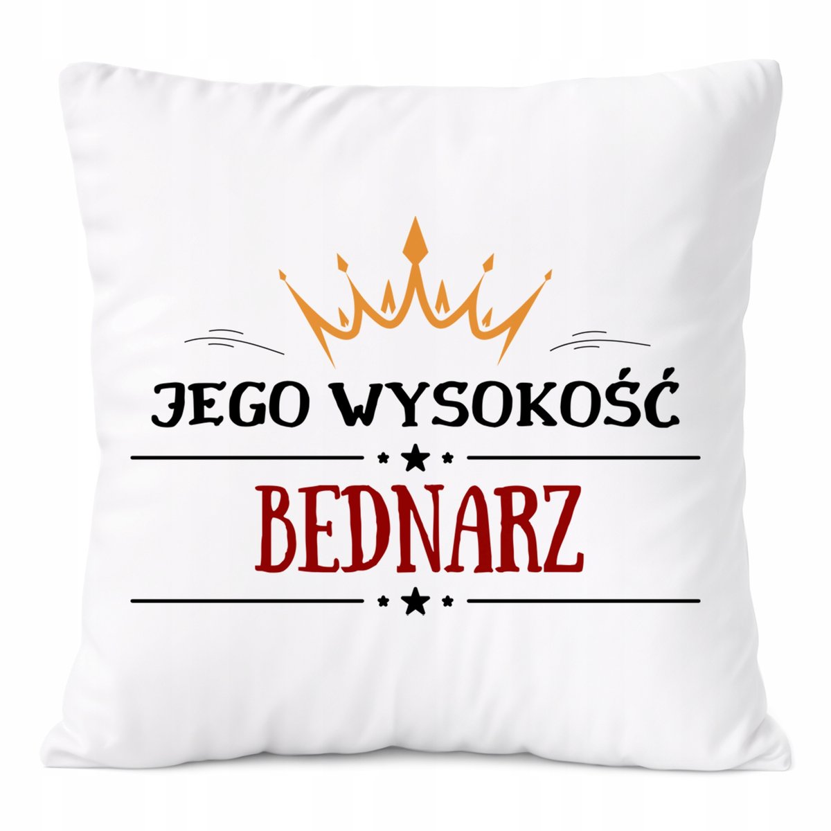 Poduszka Dla Bednarza na Prezent z Nadrukiem ze Zdjęciem Biała PoliDraw
