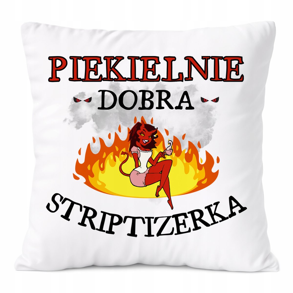 Poduszka Dla Striptizerki na Prezent z Nadrukiem ze Zdjęciem Biała PoliDraw