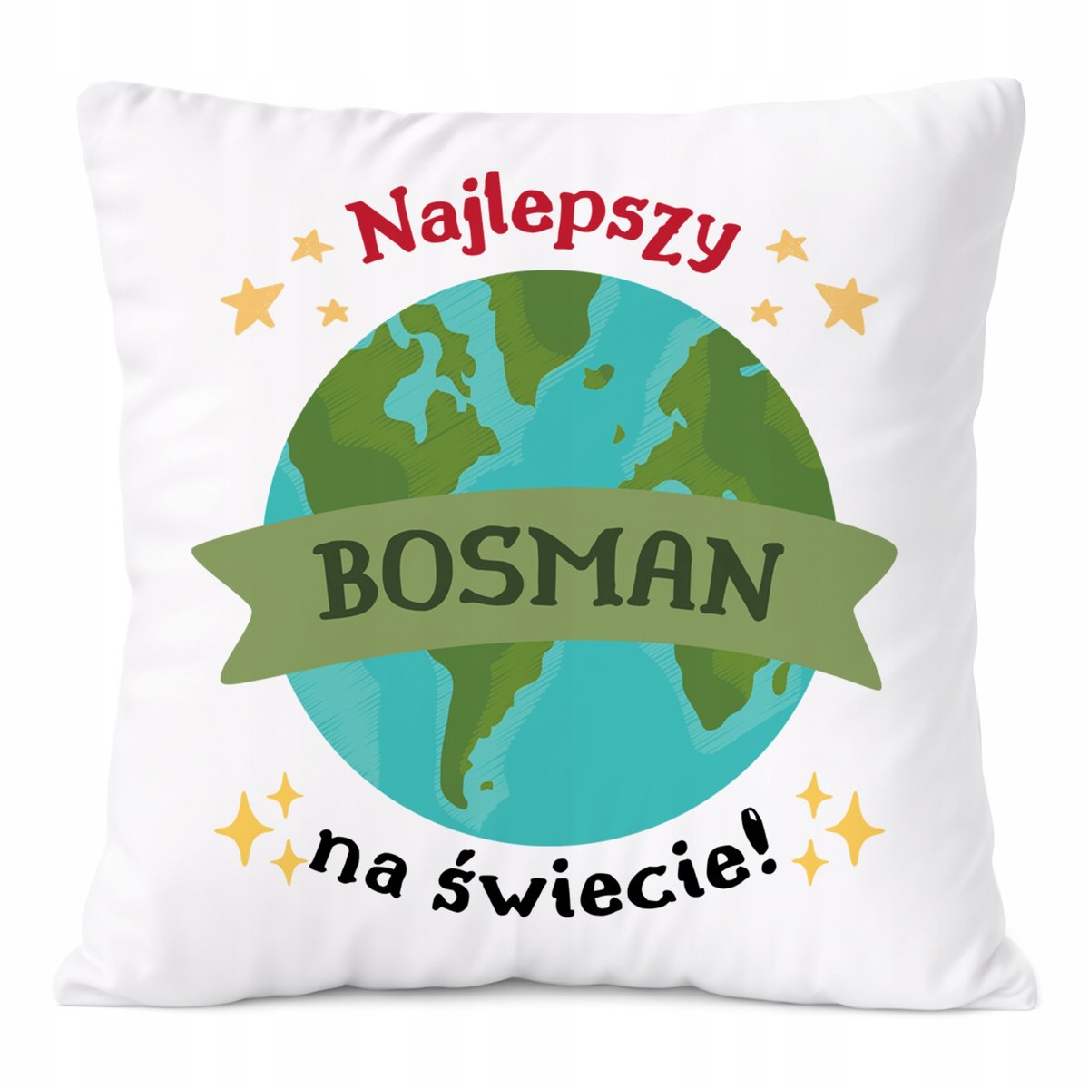 Poduszka Dla Bosmana na Prezent z Nadrukiem ze Zdjęciem Biała PoliDraw