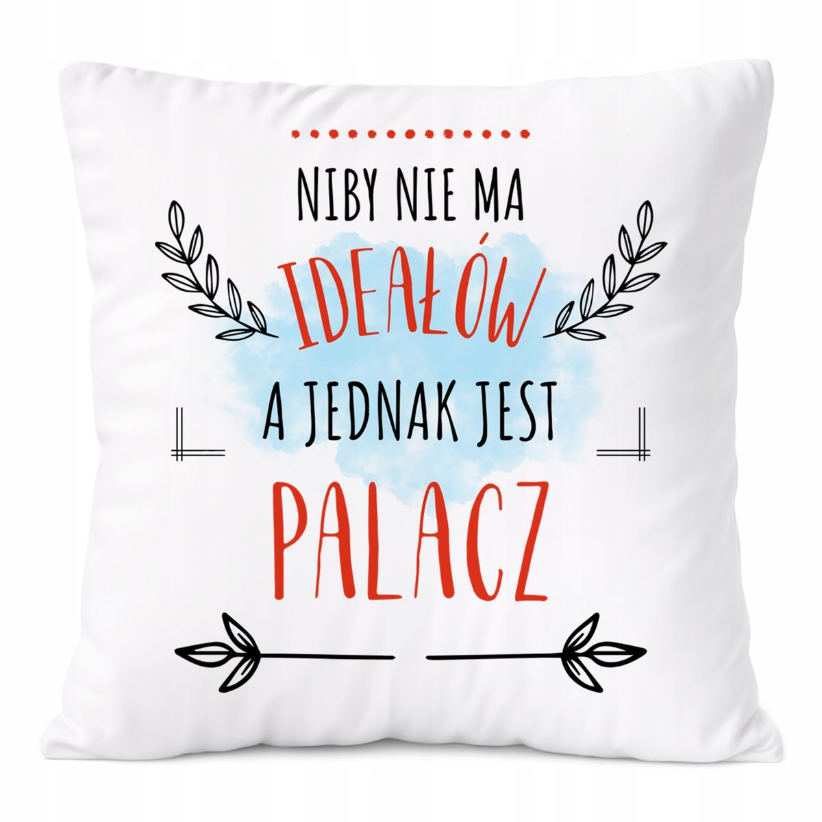 Poduszka Dla Palacza na Prezent z Nadrukiem ze Zdjęciem Biała PoliDraw