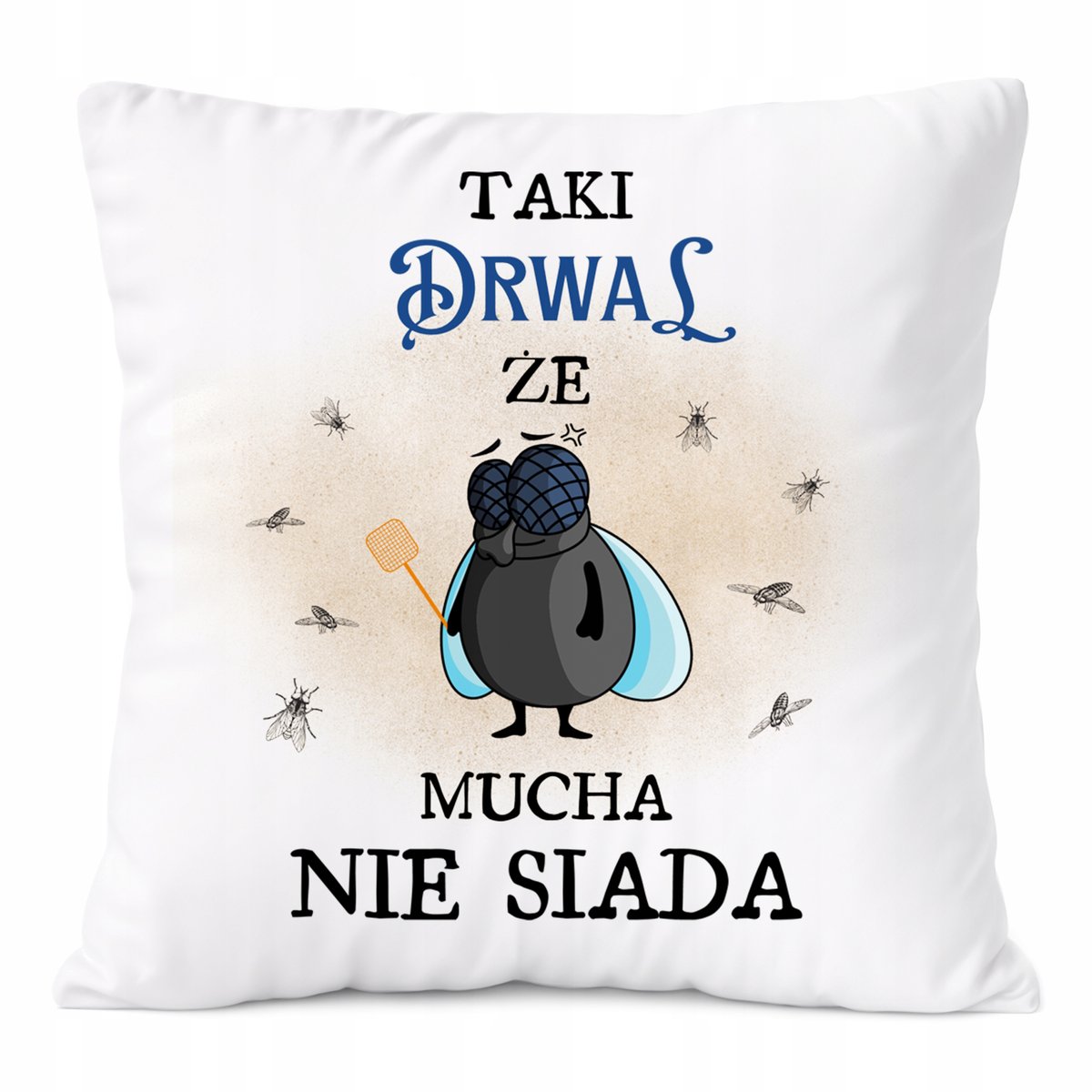 Poduszka Dla Drwala na Prezent z Nadrukiem ze Zdjęciem Biała PoliDraw