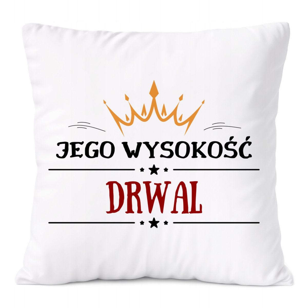 Poduszka Dla Drwala na Prezent z Nadrukiem ze Zdjęciem Biała PoliDraw