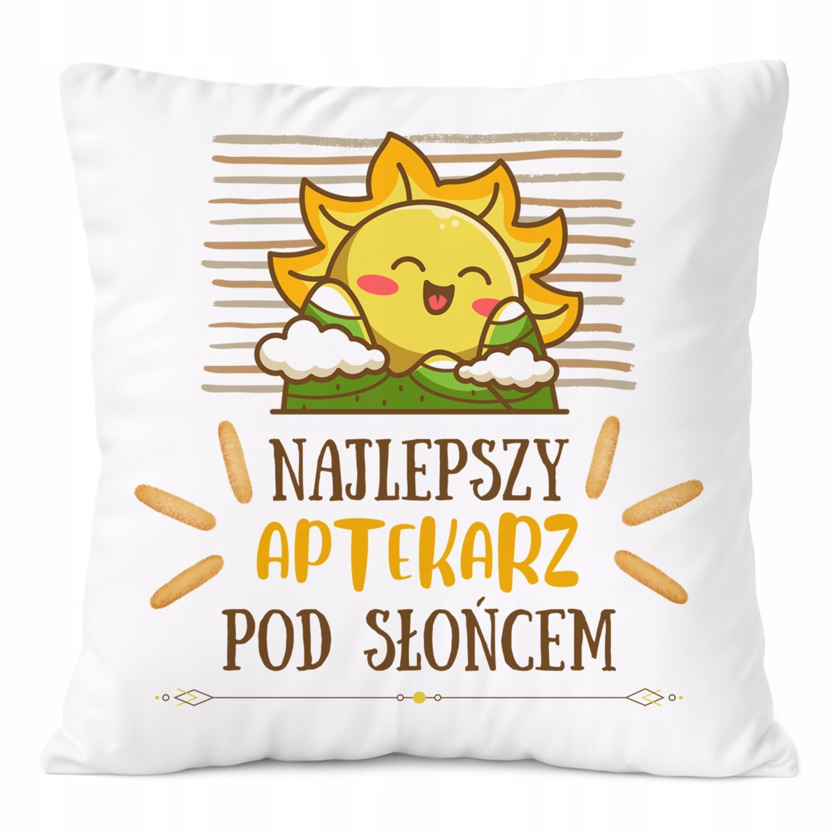 Poduszka Dla Aptekarza na Prezent z Nadrukiem ze Zdjęciem Biała PoliDraw
