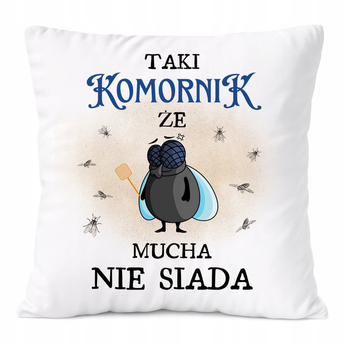 Poduszka Dla Komornika na Prezent z Nadrukiem ze Zdjęciem Biała PoliDraw