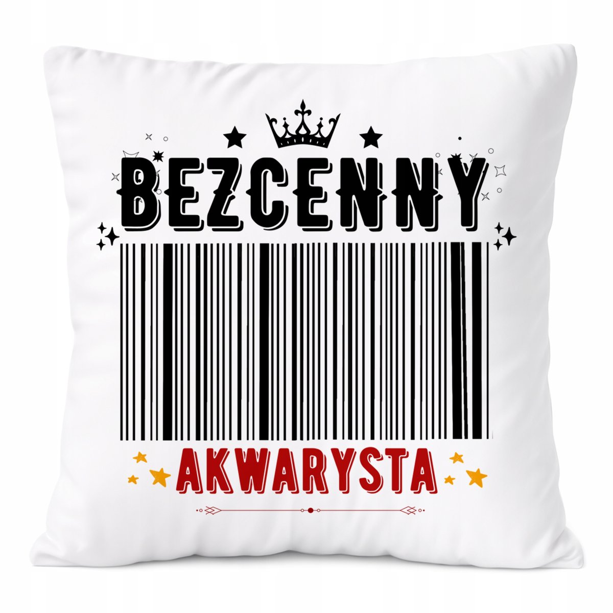 Poduszka Dla Akwarysty na Prezent z Nadrukiem ze Zdjęciem Biała PoliDraw