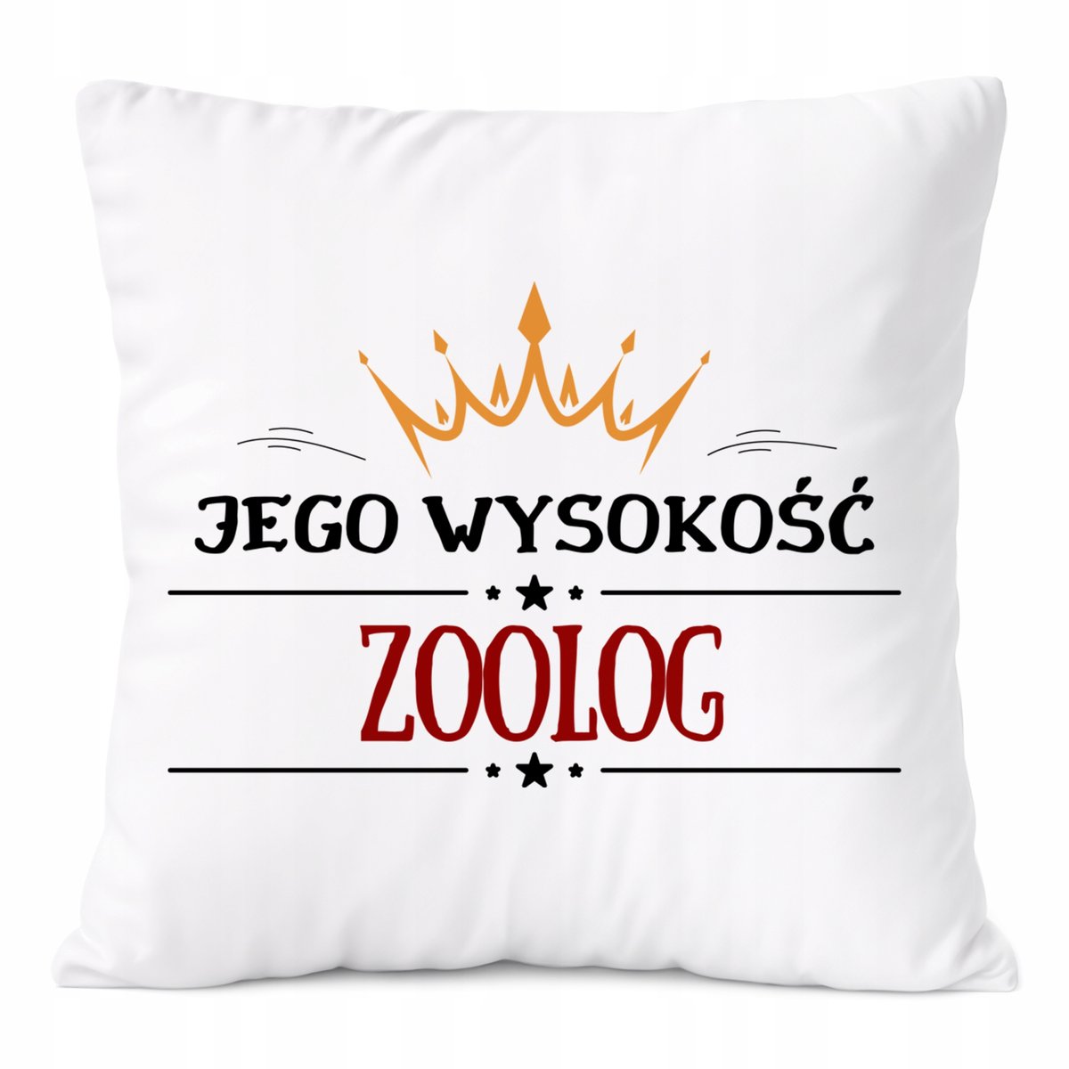 Poduszka Dla Zoologa na Prezent z Nadrukiem ze Zdjęciem Biała PoliDraw