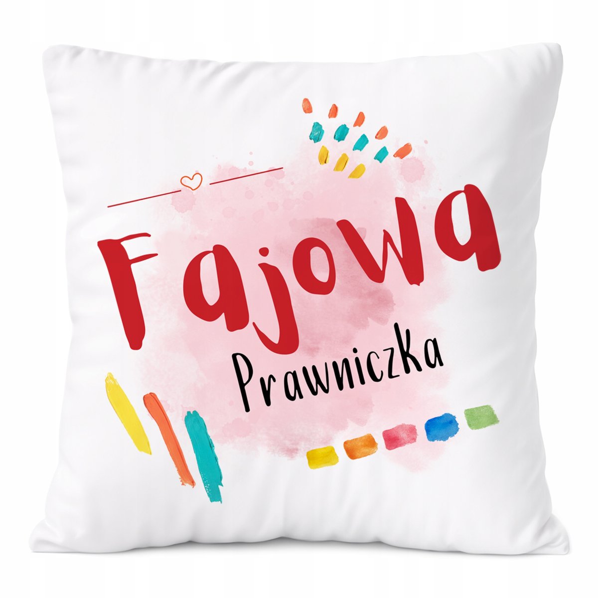 Poduszka Dla Prawniczki na Prezent z Nadrukiem ze Zdjęciem Biała PoliDraw